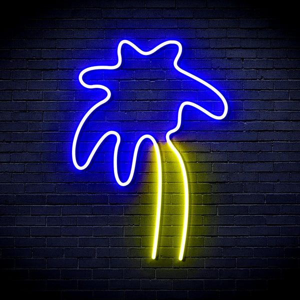 ADVPRO Coconut Palm Tree Ultra-Bright LED Neon Sign fnu0036 - Blue & Yellow
