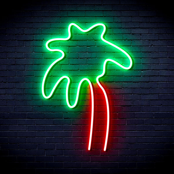 ADVPRO Coconut Palm Tree Ultra-Bright LED Neon Sign fnu0036 - Green & Red