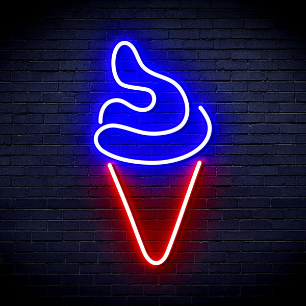 ADVPRO Ice-cream Ultra-Bright LED Neon Sign fnu0039 - Blue & Red