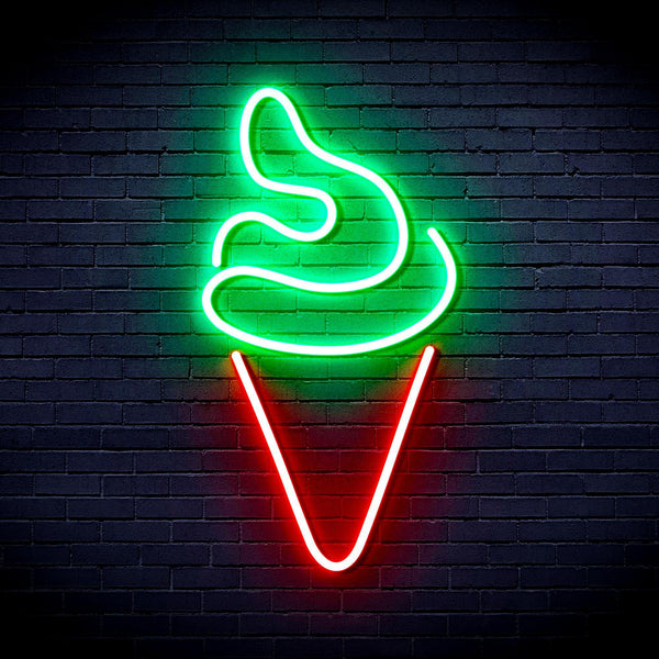ADVPRO Ice-cream Ultra-Bright LED Neon Sign fnu0039 - Green & Red