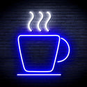 ADVPRO Coffee Cup Ultra-Bright LED Neon Sign fnu0041 - White & Blue