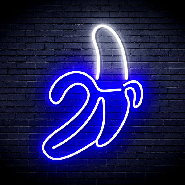 ADVPRO Banana Ultra-Bright LED Neon Sign fnu0042 - White & Blue