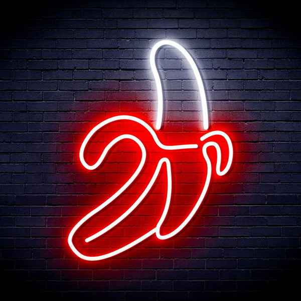 ADVPRO Banana Ultra-Bright LED Neon Sign fnu0042 - White & Red