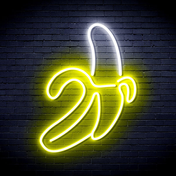 ADVPRO Banana Ultra-Bright LED Neon Sign fnu0042 - White & Yellow