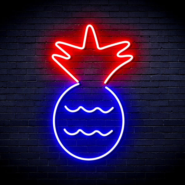 ADVPRO Pineapple Ultra-Bright LED Neon Sign fnu0043 - Red & Blue