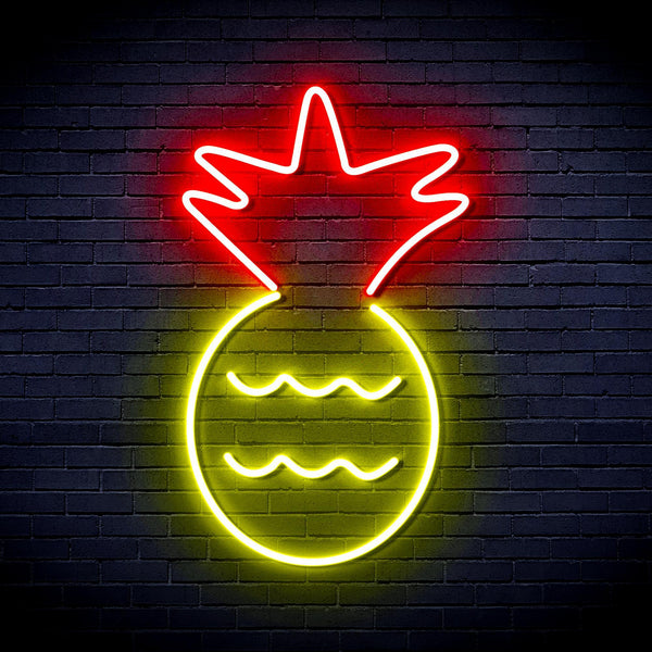 ADVPRO Pineapple Ultra-Bright LED Neon Sign fnu0043 - Red & Yellow