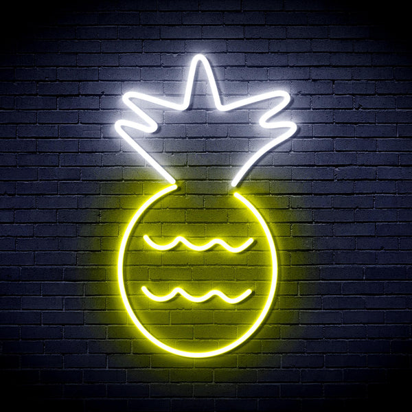 ADVPRO Pineapple Ultra-Bright LED Neon Sign fnu0043 - White & Yellow