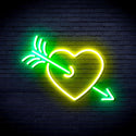 ADVPRO Heart and Arrow Ultra-Bright LED Neon Sign fnu0047 - Green & Yellow