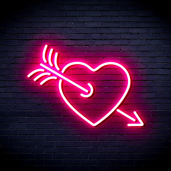 ADVPRO Heart and Arrow Ultra-Bright LED Neon Sign fnu0047 - Pink