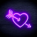 ADVPRO Heart and Arrow Ultra-Bright LED Neon Sign fnu0047 - Purple