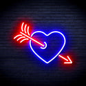 ADVPRO Heart and Arrow Ultra-Bright LED Neon Sign fnu0047 - Red & Blue