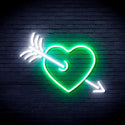 ADVPRO Heart and Arrow Ultra-Bright LED Neon Sign fnu0047 - White & Green