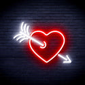 ADVPRO Heart and Arrow Ultra-Bright LED Neon Sign fnu0047 - White & Red