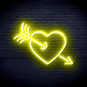 ADVPRO Heart and Arrow Ultra-Bright LED Neon Sign fnu0047 - Yellow