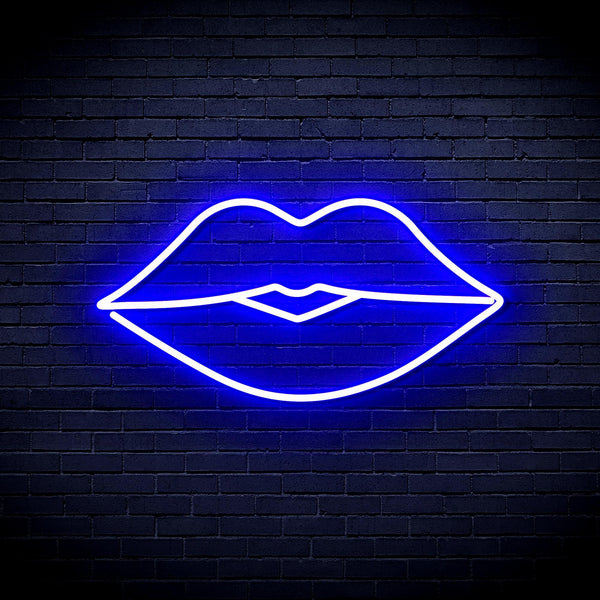 ADVPRO Red Lips Ultra-Bright LED Neon Sign fnu0048 - Blue