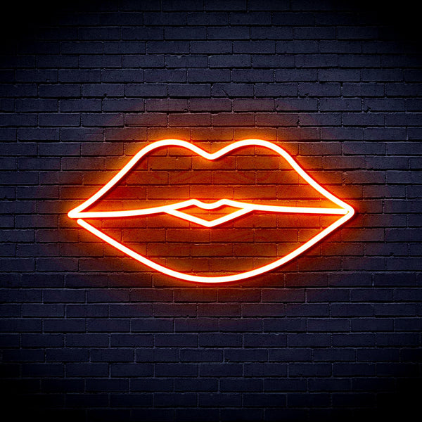 ADVPRO Red Lips Ultra-Bright LED Neon Sign fnu0048 - Orange