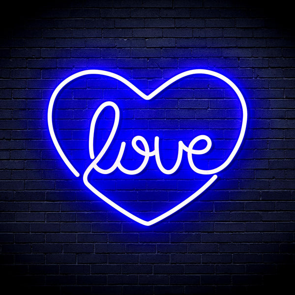 ADVPRO Love in the heart Ultra-Bright LED Neon Sign fnu0049 - Blue