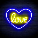 ADVPRO Love in the heart Ultra-Bright LED Neon Sign fnu0049 - Blue & Yellow