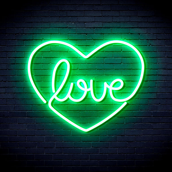 ADVPRO Love in the heart Ultra-Bright LED Neon Sign fnu0049 - Golden Yellow