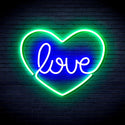 ADVPRO Love in the heart Ultra-Bright LED Neon Sign fnu0049 - Green & Blue
