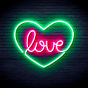 ADVPRO Love in the heart Ultra-Bright LED Neon Sign fnu0049 - Green & Pink