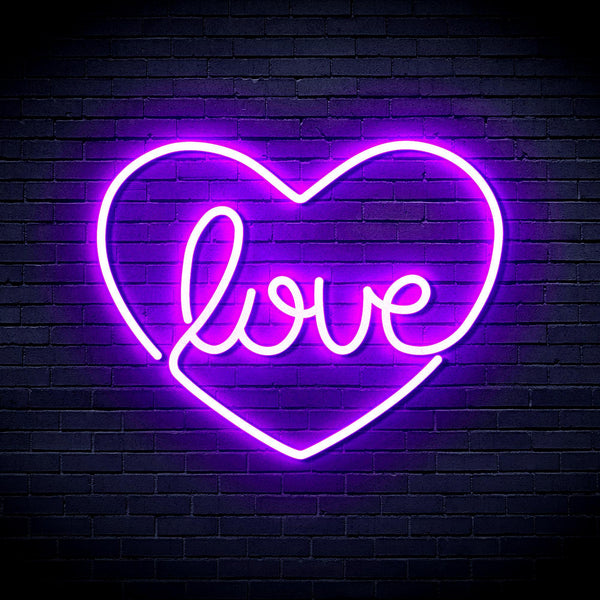 ADVPRO Love in the heart Ultra-Bright LED Neon Sign fnu0049 - Purple