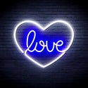 ADVPRO Love in the heart Ultra-Bright LED Neon Sign fnu0049 - White & Blue