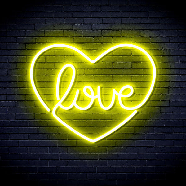 ADVPRO Love in the heart Ultra-Bright LED Neon Sign fnu0049 - Yellow