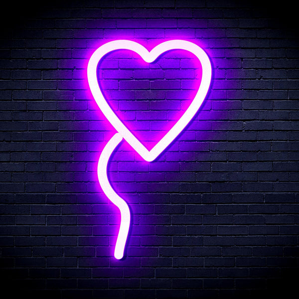 ADVPRO Heart shaped Ballon Ultra-Bright LED Neon Sign fnu0050 - Purple