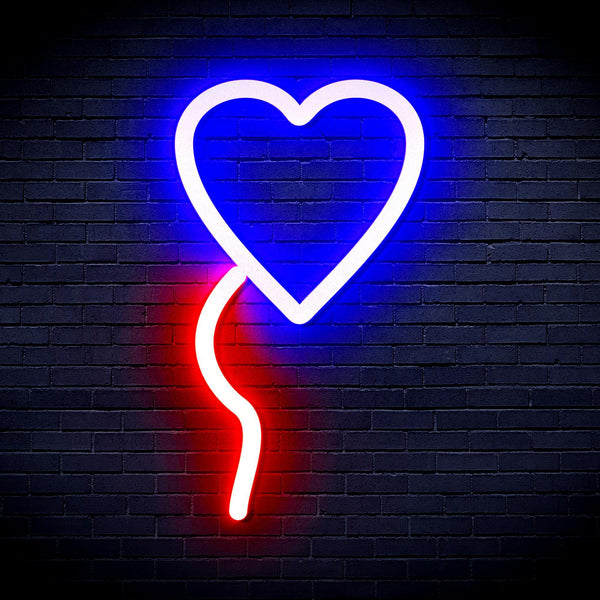 ADVPRO Heart shaped Ballon Ultra-Bright LED Neon Sign fnu0050 - Red & Blue