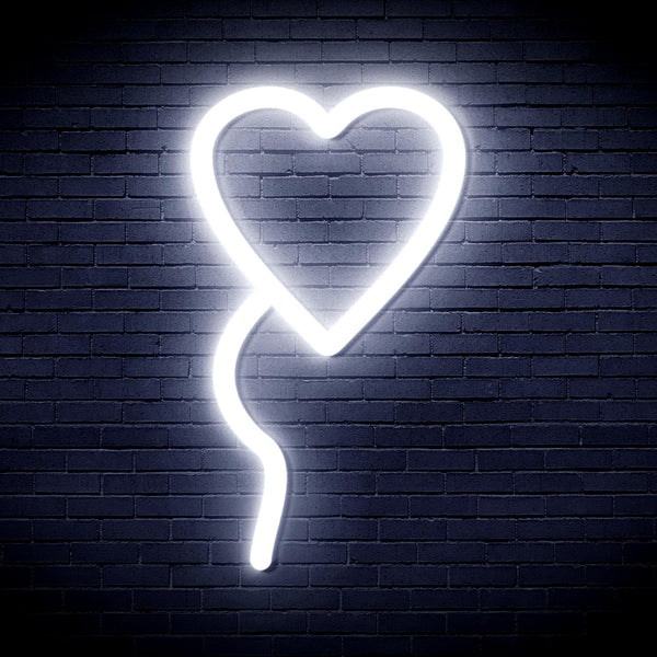 ADVPRO Heart shaped Ballon Ultra-Bright LED Neon Sign fnu0050 - White