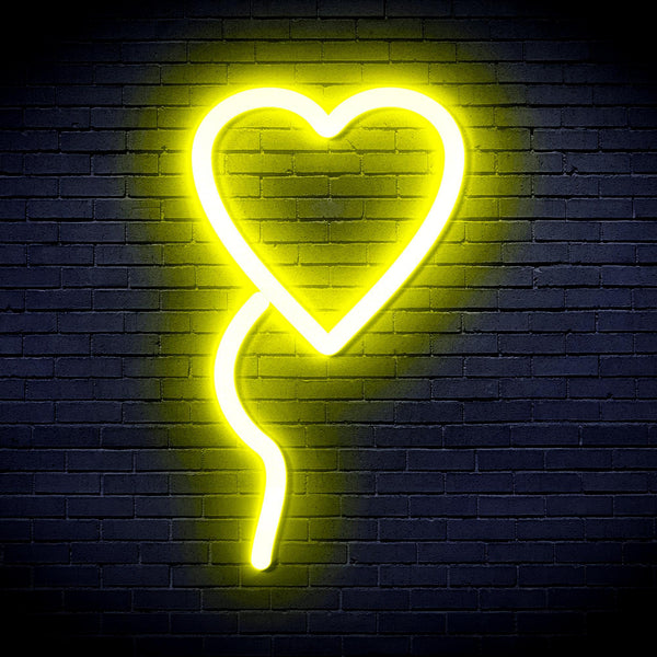 ADVPRO Heart shaped Ballon Ultra-Bright LED Neon Sign fnu0050 - Yellow