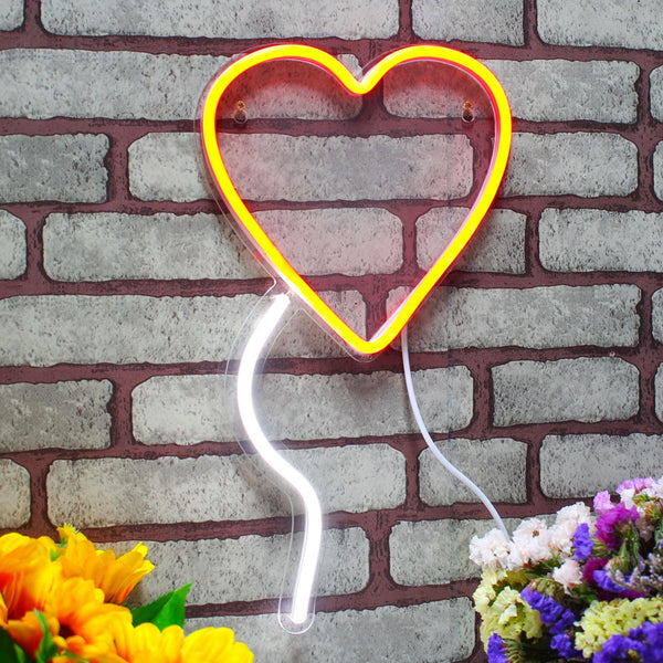 ADVPRO Heart shaped Ballon Ultra-Bright LED Neon Sign fnu0050