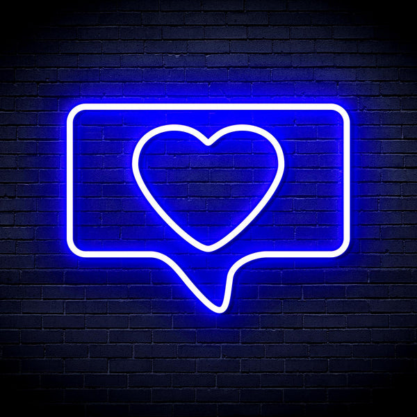 ADVPRO Heart in Chat Box Ultra-Bright LED Neon Sign fnu0052 - Blue