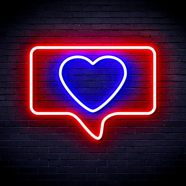ADVPRO Heart in Chat Box Ultra-Bright LED Neon Sign fnu0052 - Blue & Red