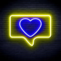 ADVPRO Heart in Chat Box Ultra-Bright LED Neon Sign fnu0052 - Blue & Yellow