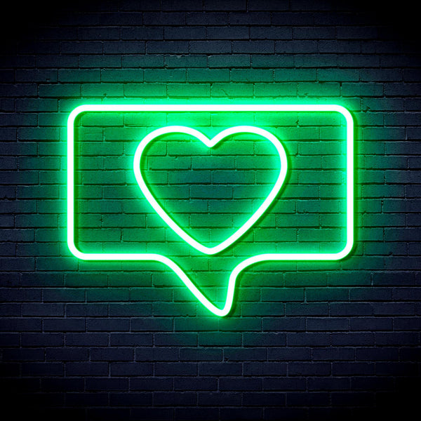 ADVPRO Heart in Chat Box Ultra-Bright LED Neon Sign fnu0052 - Golden Yellow