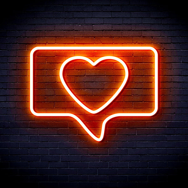 ADVPRO Heart in Chat Box Ultra-Bright LED Neon Sign fnu0052 - Orange