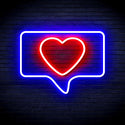 ADVPRO Heart in Chat Box Ultra-Bright LED Neon Sign fnu0052 - Red & Blue