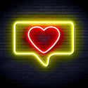 ADVPRO Heart in Chat Box Ultra-Bright LED Neon Sign fnu0052 - Red & Yellow