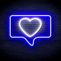 ADVPRO Heart in Chat Box Ultra-Bright LED Neon Sign fnu0052 - White & Blue