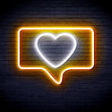 ADVPRO Heart in Chat Box Ultra-Bright LED Neon Sign fnu0052 - White & Golden Yellow