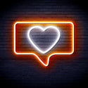 ADVPRO Heart in Chat Box Ultra-Bright LED Neon Sign fnu0052 - White & Orange