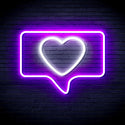 ADVPRO Heart in Chat Box Ultra-Bright LED Neon Sign fnu0052 - White & Purple