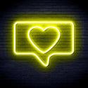 ADVPRO Heart in Chat Box Ultra-Bright LED Neon Sign fnu0052 - Yellow