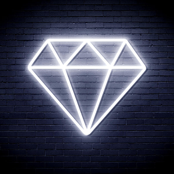 ADVPRO Diamond Ultra-Bright LED Neon Sign fnu0055 - White