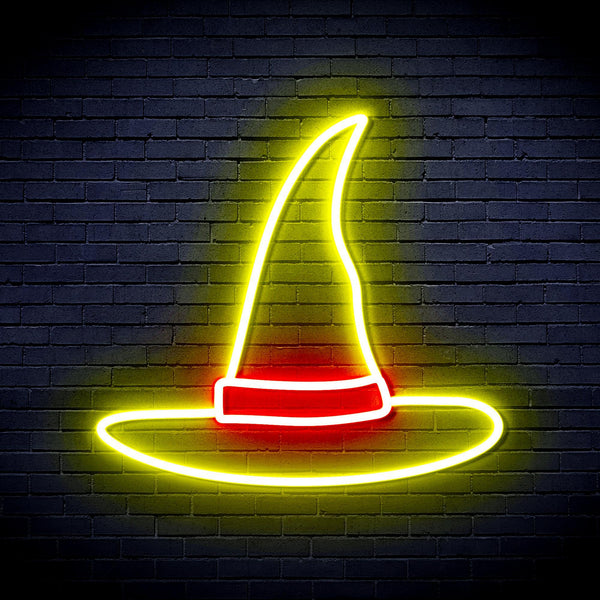 ADVPRO Wizard Hat Ultra-Bright LED Neon Sign fnu0056 - Red & Yellow