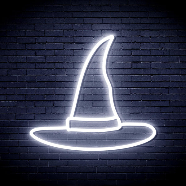 ADVPRO Wizard Hat Ultra-Bright LED Neon Sign fnu0056 - White