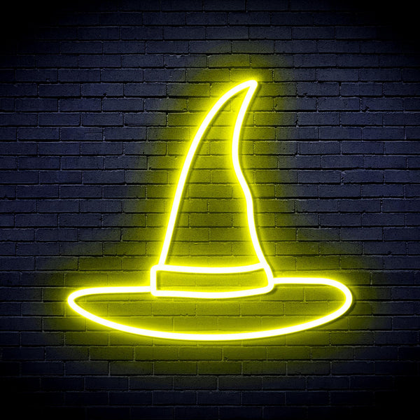ADVPRO Wizard Hat Ultra-Bright LED Neon Sign fnu0056 - Yellow