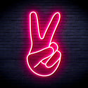 ADVPRO Hand Showing V Sign Ultra-Bright LED Neon Sign fnu0057 - Pink